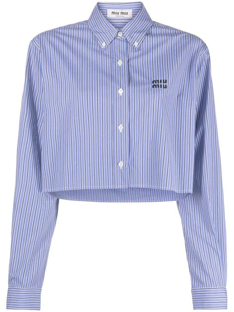 miu miu cropped|Women's Designer Shirts, Tops and Blouses .